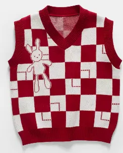 Parent child Sweater Three Or Four Family Family Model Parent child Vest Sweater Red - Shop at LoveMi