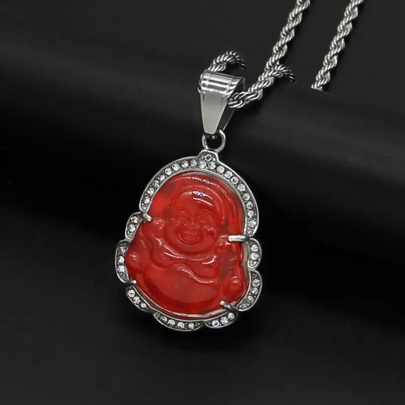 Buddha Pendant Stainless Steel Color Jewelry