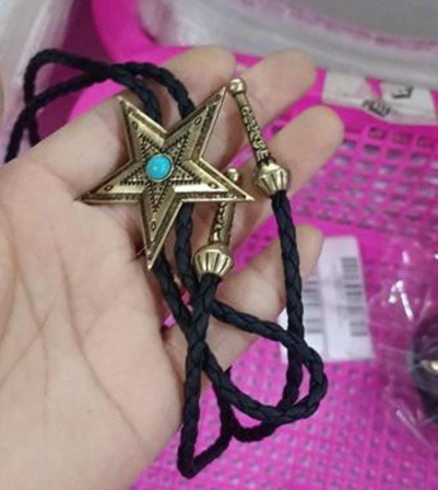 Retro Turquoise Star Necklace Female