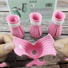 Silicone Case Anti-scratch Cat Shoes Pet Bathing Claw Cover Cat Supplies Accessories - Antishedding Pink - View 1