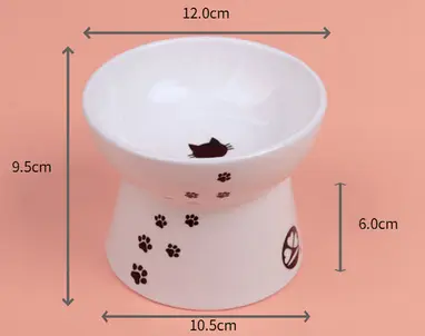 Cat Water Bowl With Scale Ceramic