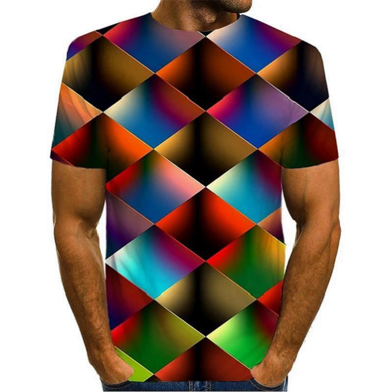 Title 14, Camisetas Masculinas Casuais com Estampa 3D Man...