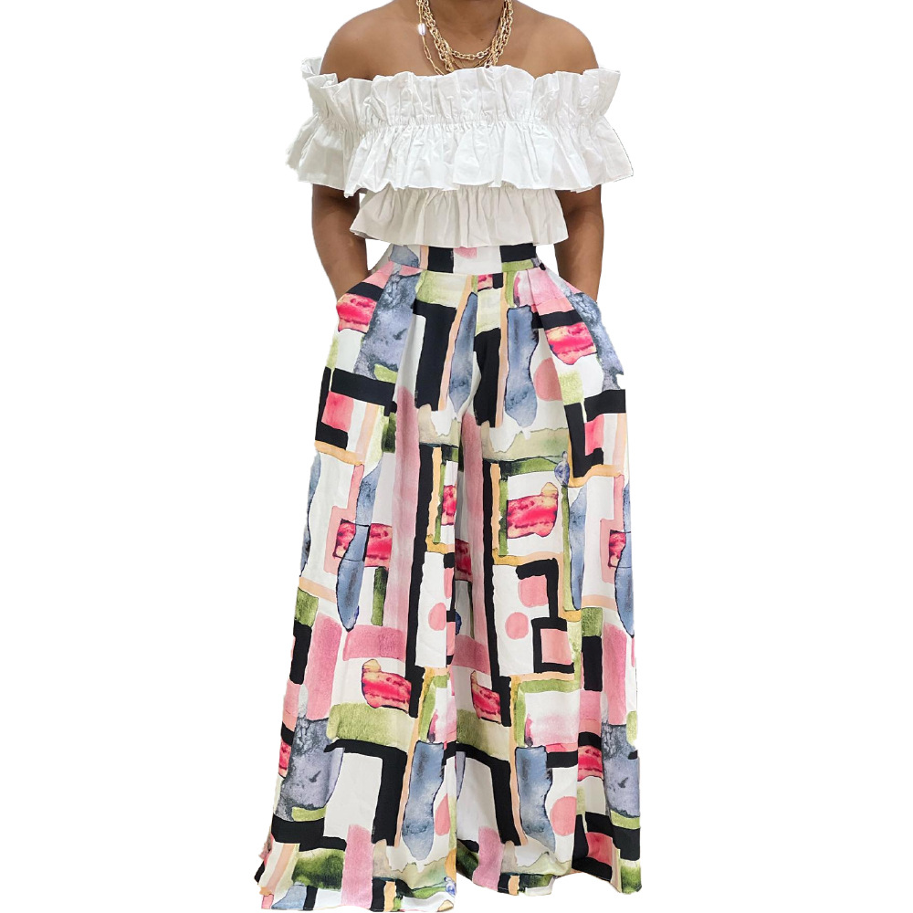 Women's Printed Casual Fashion Wide Leg Pants