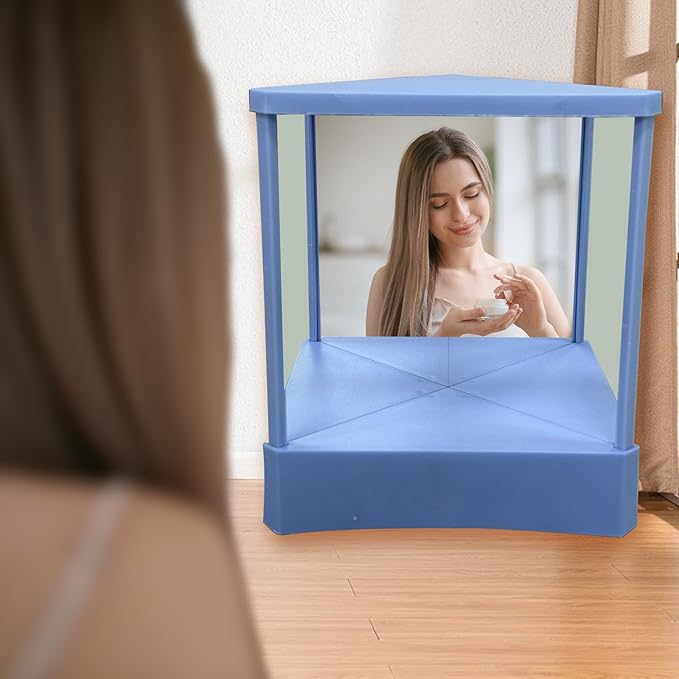 Reversing Cosmetic Stand Mirror, Inverted Makeup Mirror. Show your true self: This mirror can truly show your face, allowing you to see how you appear to others. It is a non-reversing mirror that avoids the left-right reversal effect of ordinary mirrors a