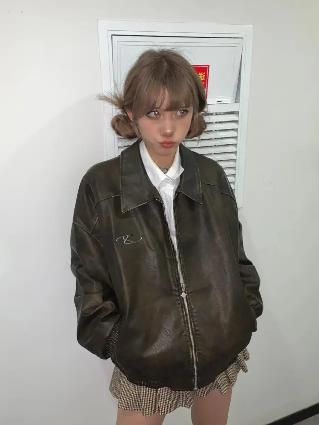 Women's Autumn American Retro Motorcycle Casual Leather Jacket Jacket - Shop at LoveMi