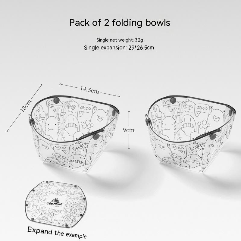 Two Pack Folding Bowl