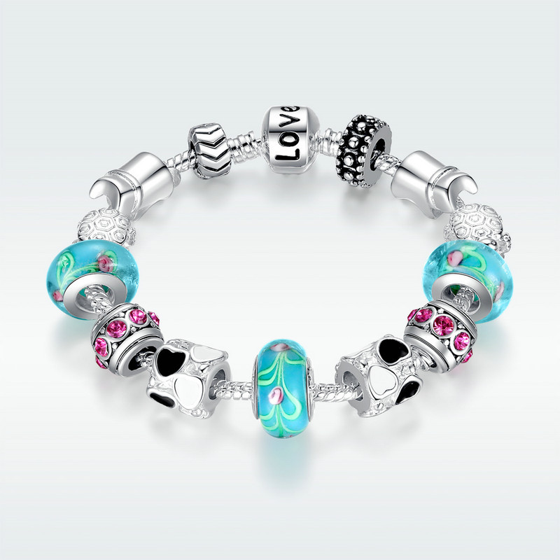 Colored Glass Beads Jewelry Retro Trend Classic Fashion Women's Beaded Bracelet