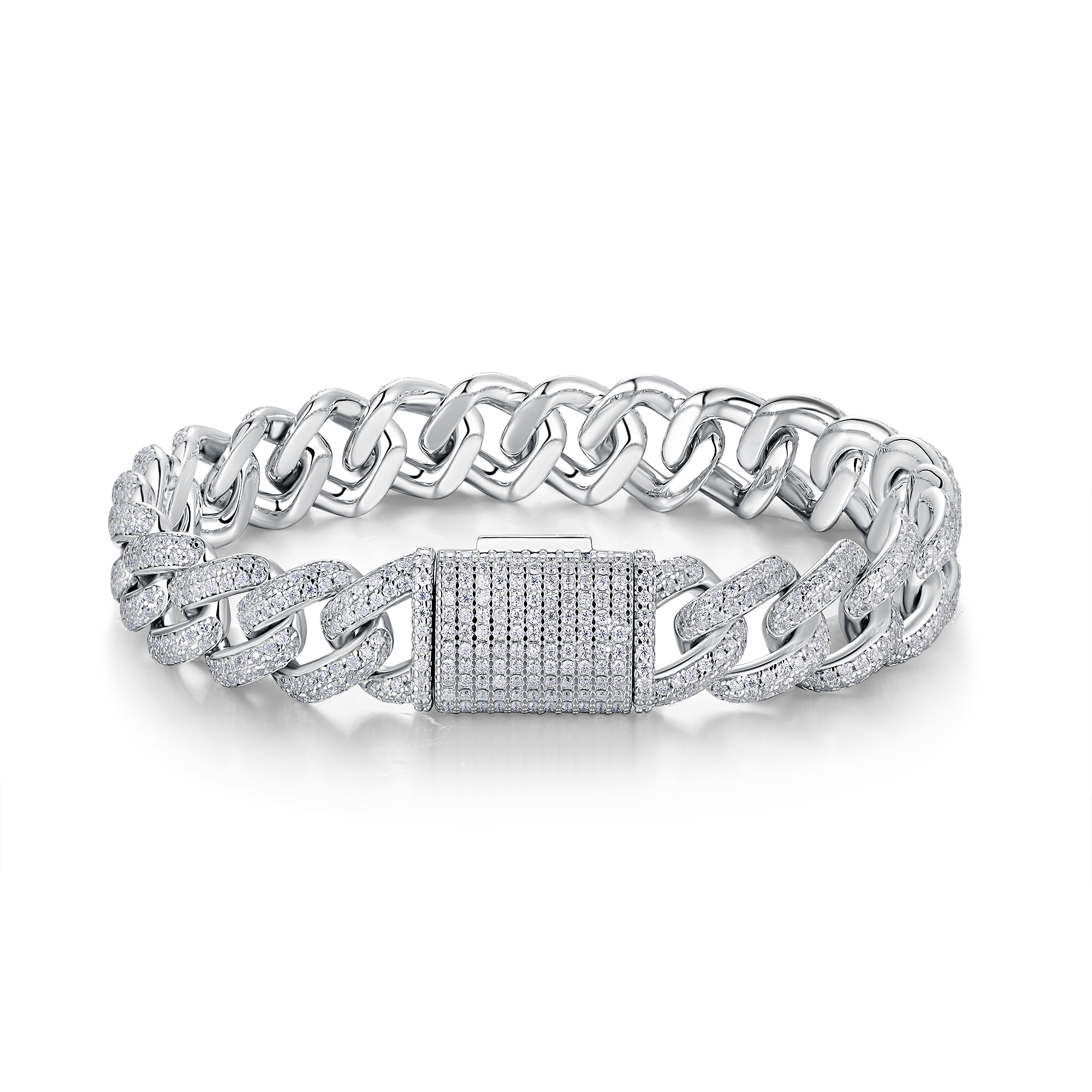 0.1ct Moissanite Bracelet — Silver Platinum — 32869