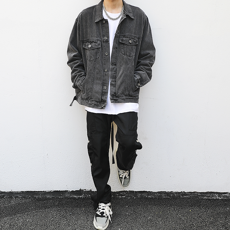Retro Wash And Old Gray Loose Denim Jacket