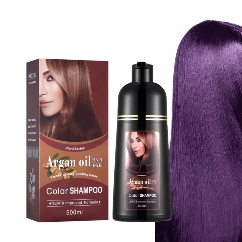 Plant Dyed At Home Non-stick Head Hair Color Cream - Purple
