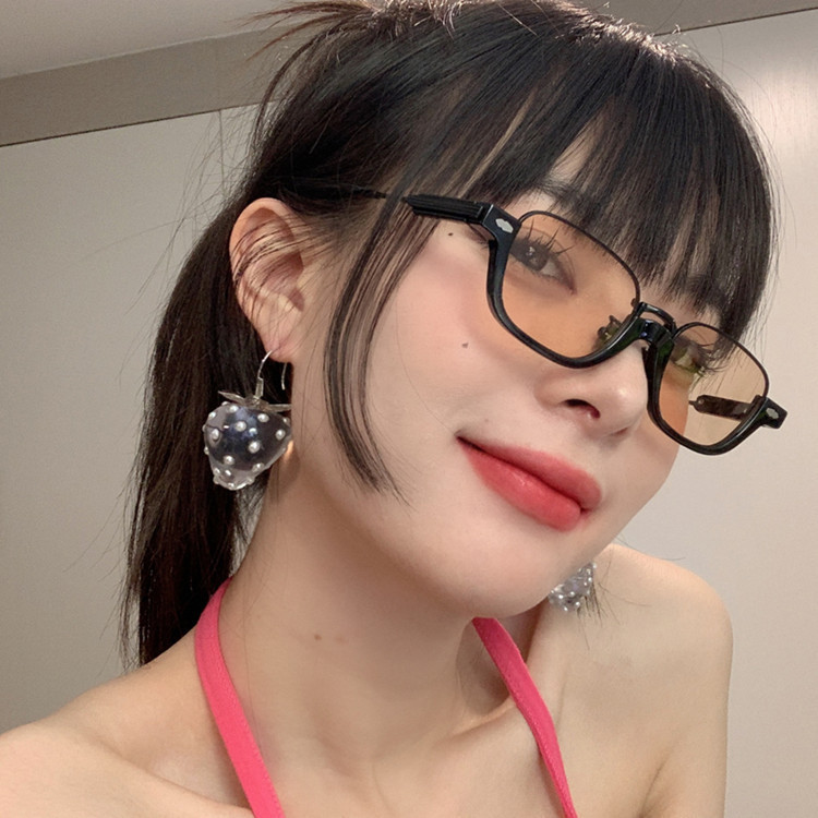 Punk Narrow Frame Hip-hop Half Frame Sunglasses