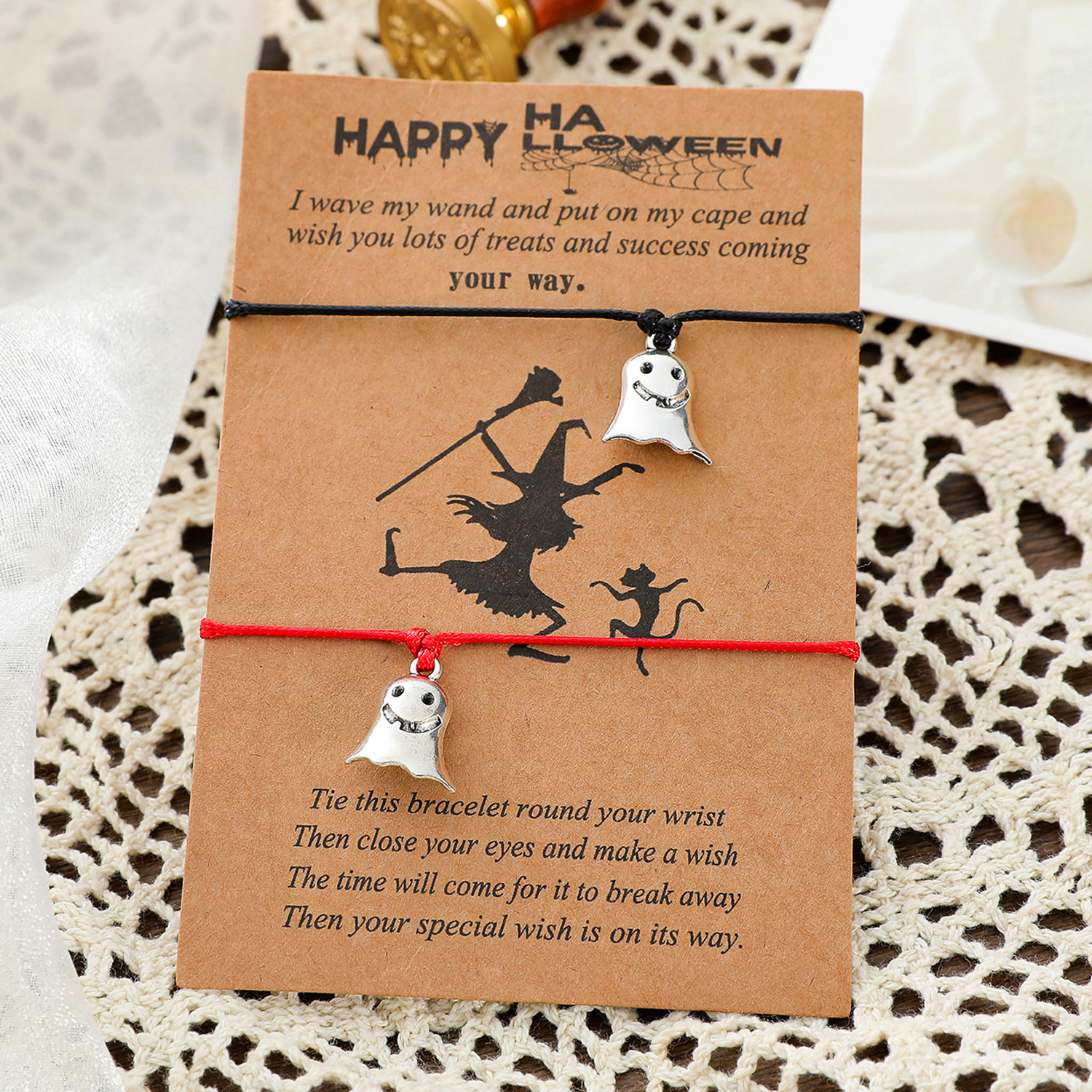 Personalized Fashion Ghost Wax Rope Braided Bracelet