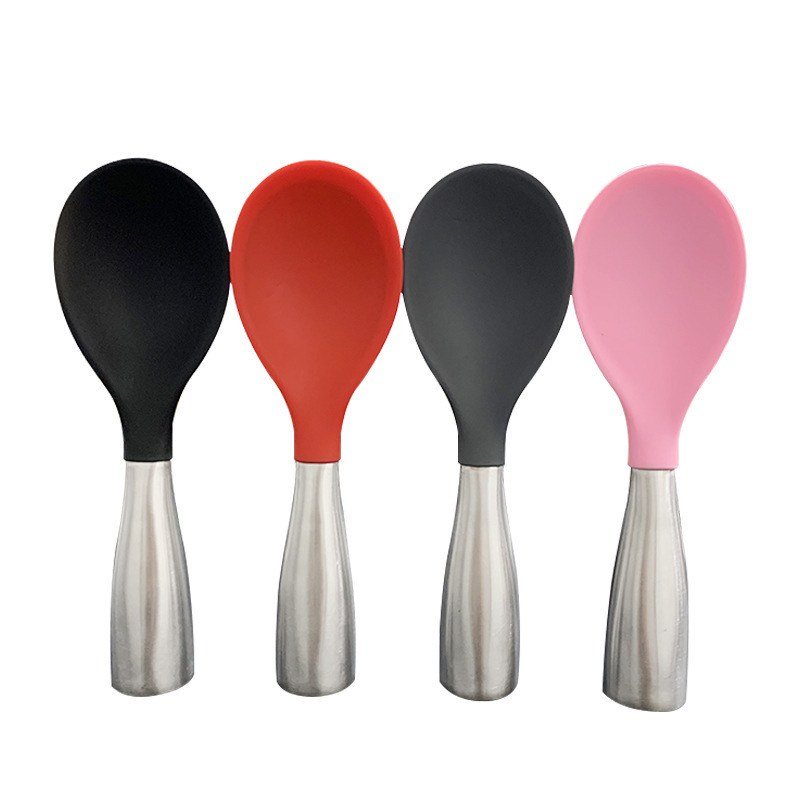 Title 6, Stainless Steel Silicone Rice Spoon