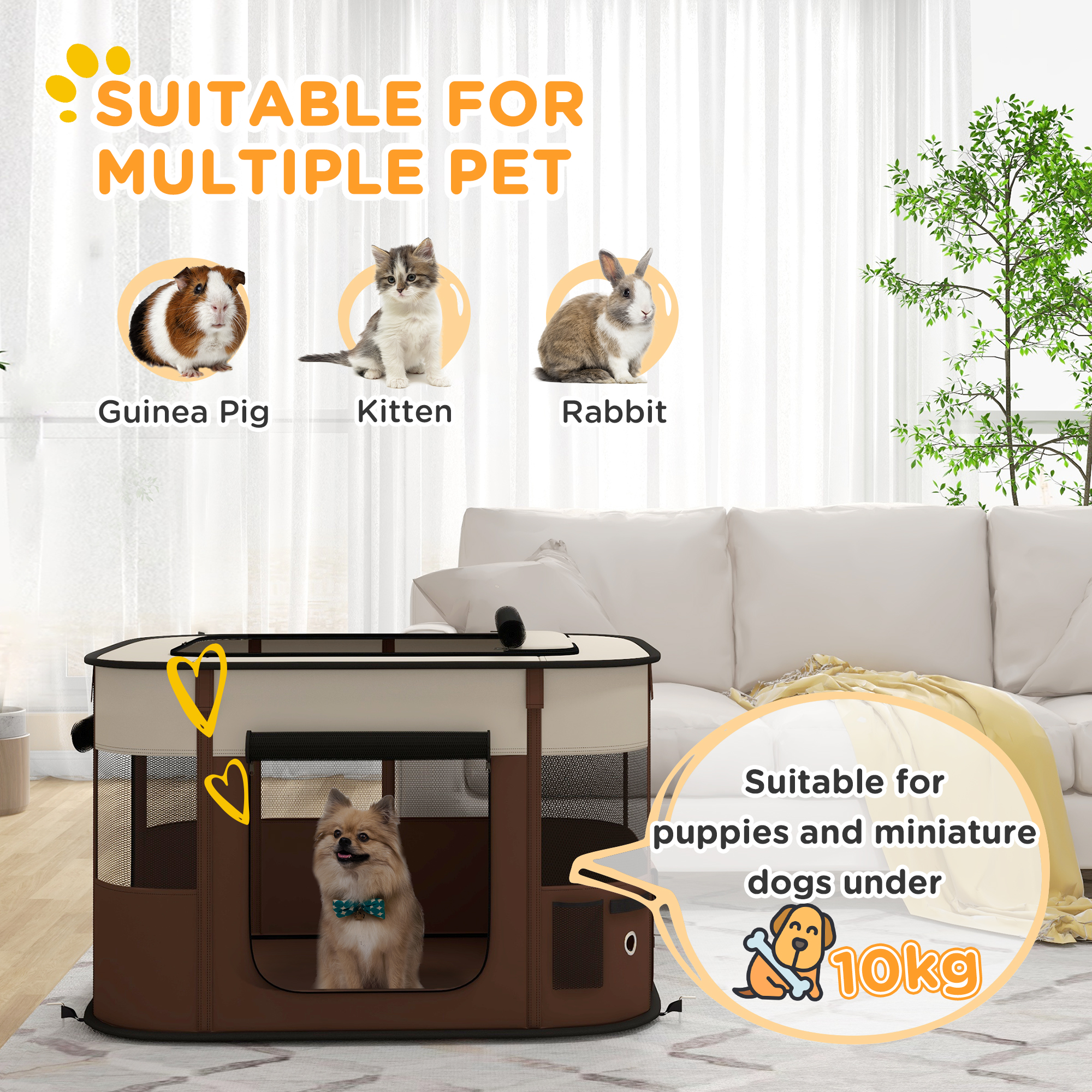 Foldable Dog Fence With Storage Bag, Suitable For Indoor And Outdoor Use — image 10
