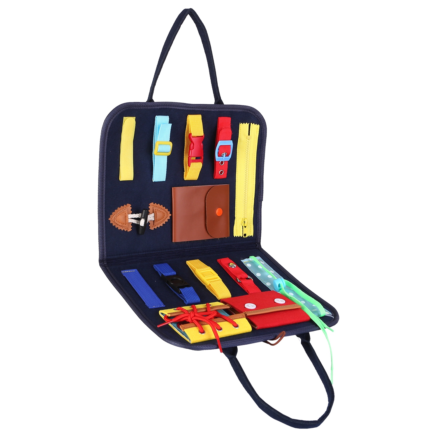 1Set Kids Busy Board Sensory Activity Board Preschool Learning Toys Montessori Educational Gift For 1 To 6 Years Old Baby Toddler Girls Boys