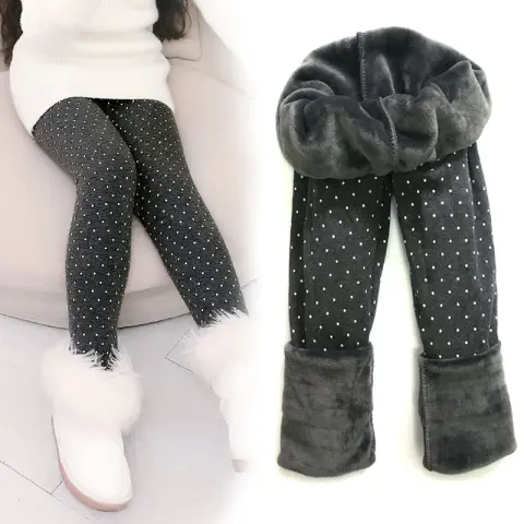 Children's Autumn and Winter Baby Tights Color Printed Flowers