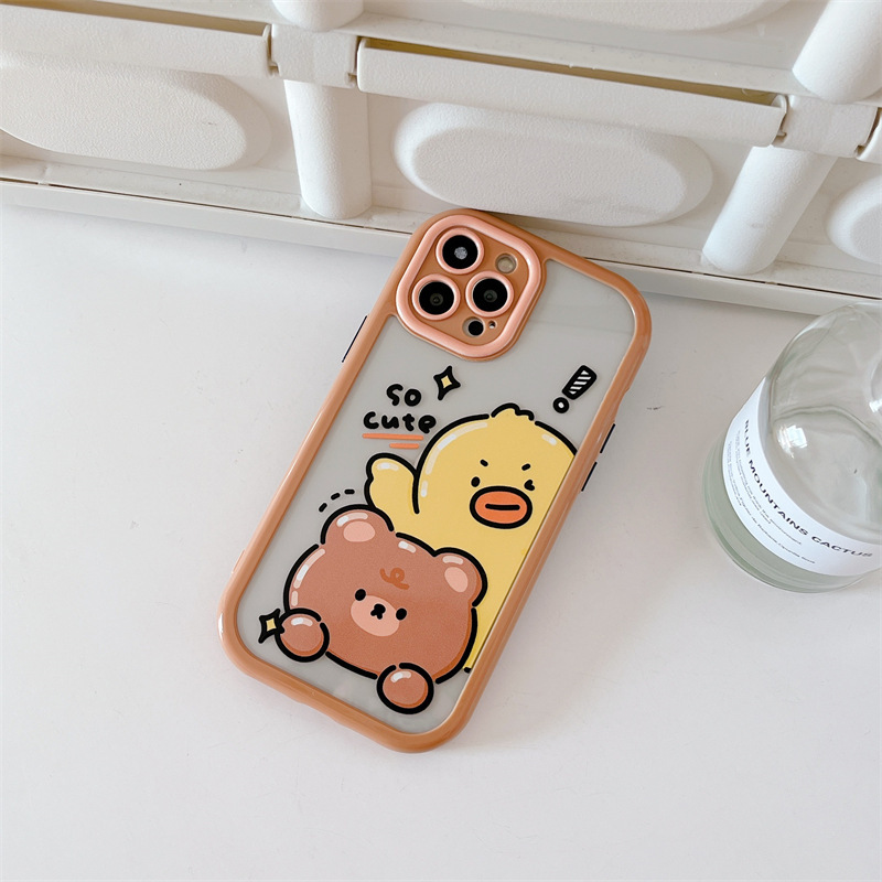 Summer Bear Duck Anti-fall Phone Case – Beckoning duck, Iphone XsMax