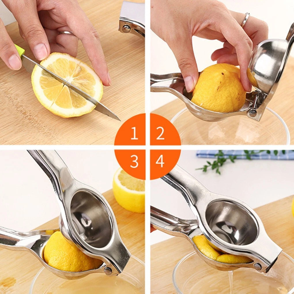 Handheld Stainless Steel Citrus Juicer - Perfect For Lemons, Oranges & Limes