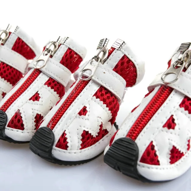 Fashion Pet Mesh Breathable Shoe Sticker M Type Red - Shop at LoveMi