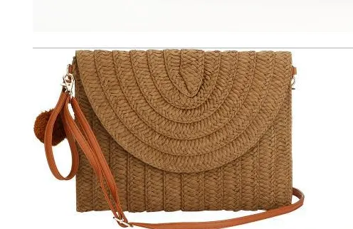 Women's Summer New Style Straw Bag Dual use Brown - Shop at LoveMi