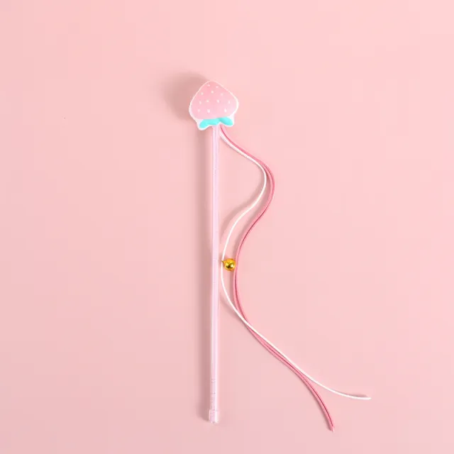 Funny Cat Stick Sounding Bells Tassels Fruit Shapes Relieve Boredom Strawberry - Shop at LoveMi