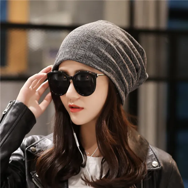 Women's Korean Fashion Baotou Hat Lattice Dark Grey - Shop at LoveMi