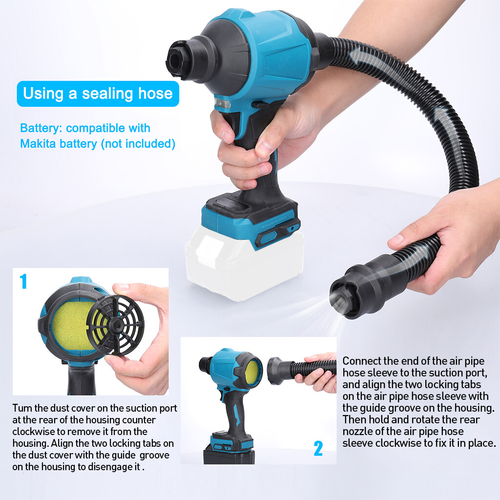Cordless Dust Blower Inflator Vacuum Function Multifunction For  18V