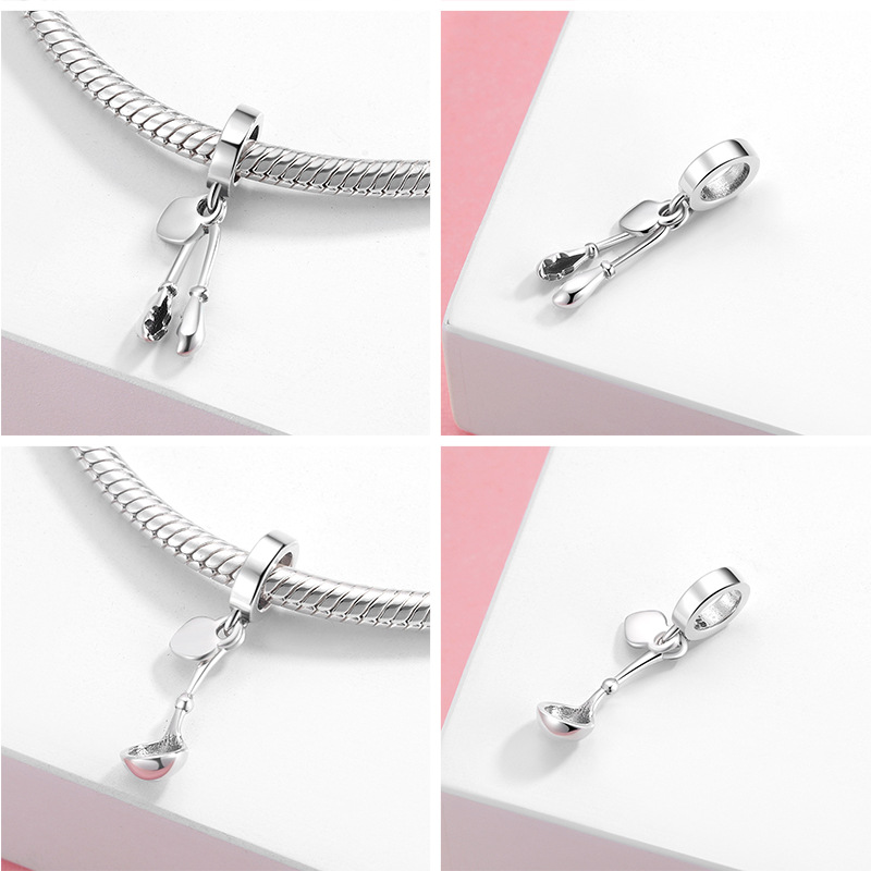 Title 4, S925 Sterling Silver Beads Pendant Egg Beater B...