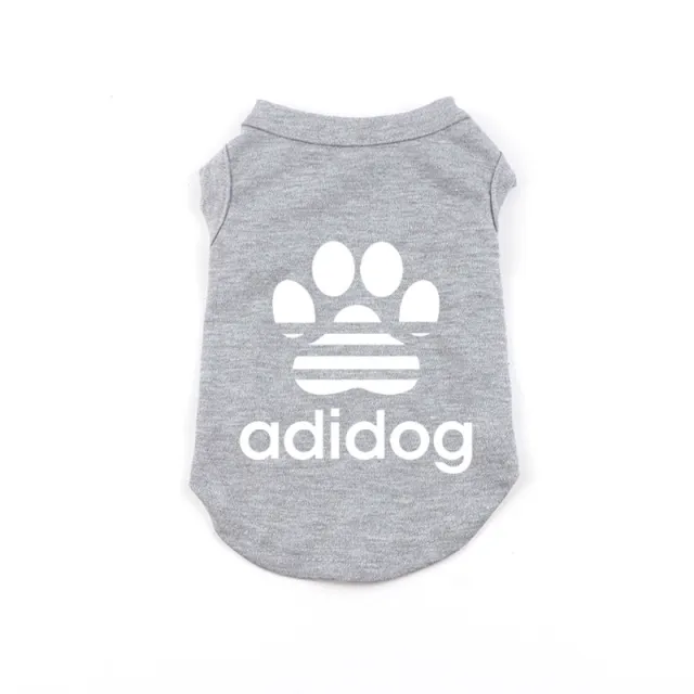 Spring And Summer New Small And Medium Sized Dog Cotton Vest Grey - Shop at LoveMi
