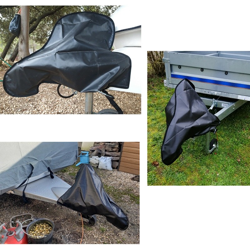 Universal Waterproof Caravan Trailer Towing Hitch Cover Protector With Strap CL