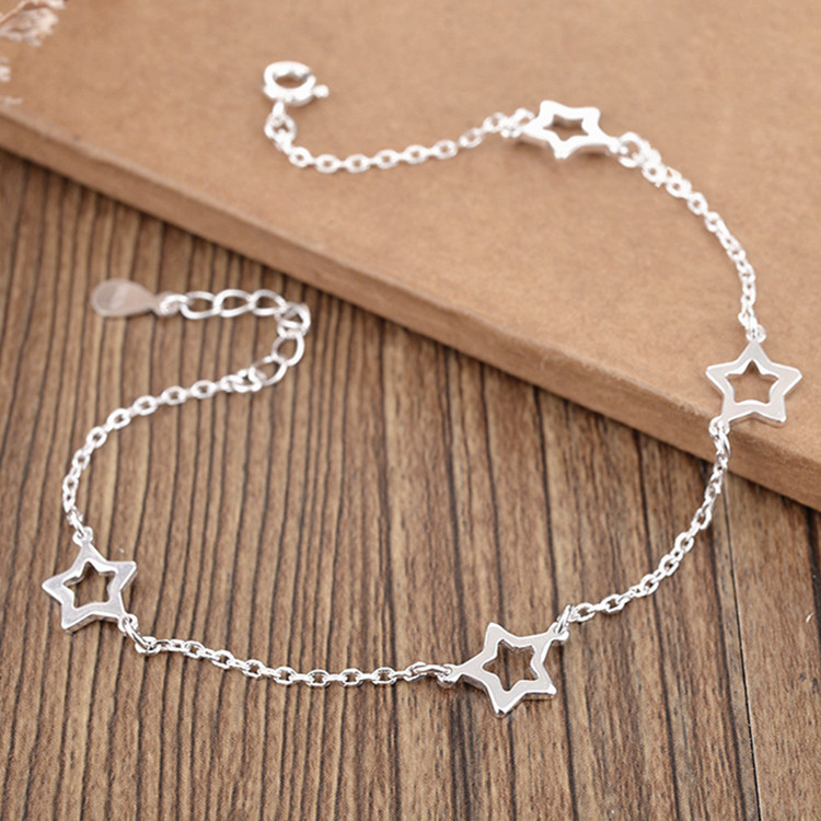 Simple And Sweet Hollow Star Bracelet Literary Five-pointed Star Bracelet