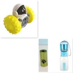 Cat And Dog Toys Slow Food Interactive Balance Car Multifunctional Fun Development Smart Pet Feeding Dog Toy Car Pets Products - Yellow Set - View 1