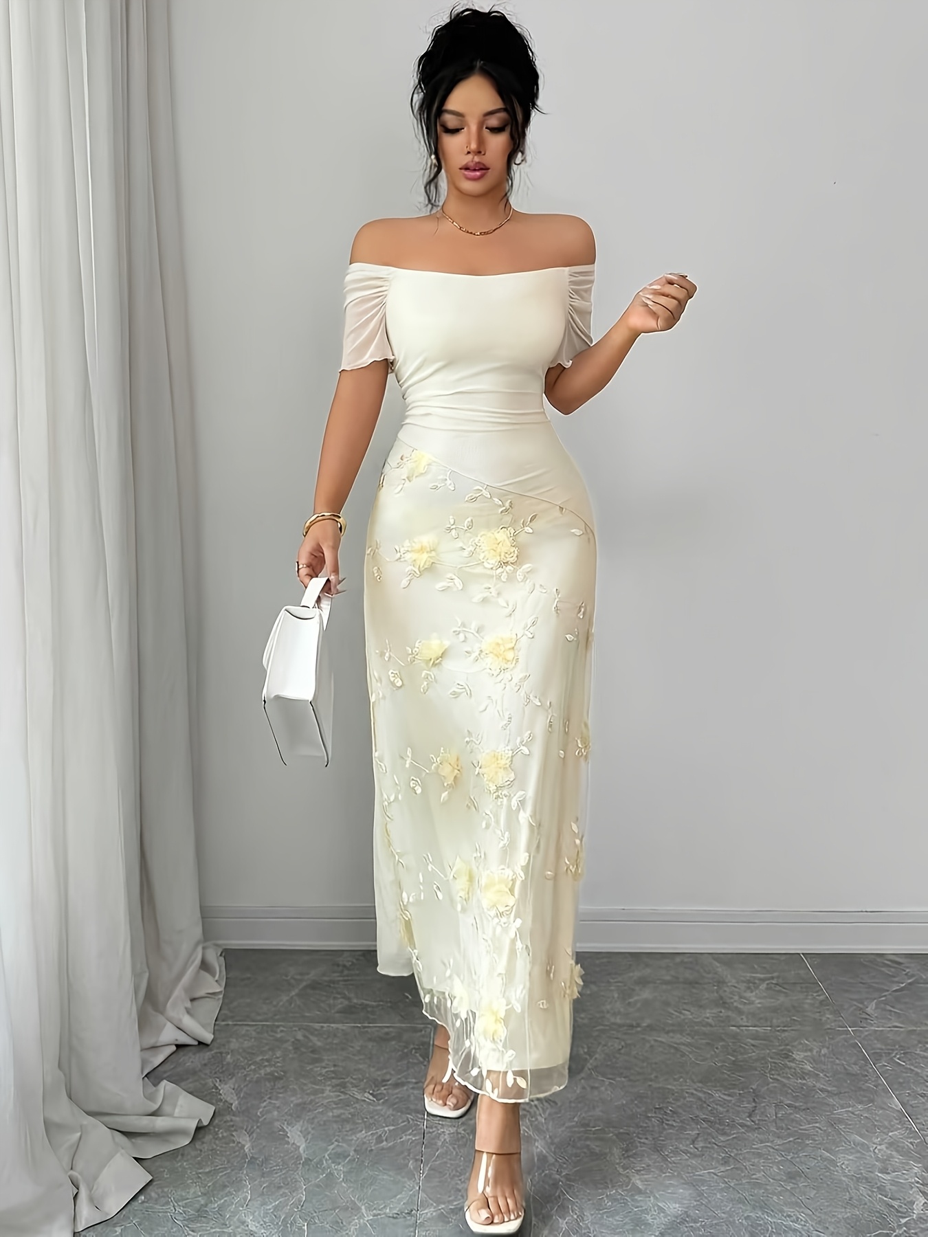 Robe mi-longue florale — Élégance et confort - image 1