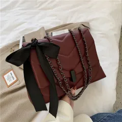 Large Capacity Single Shoulder Messenger Bag Fashion Ins Women - Red - View 1