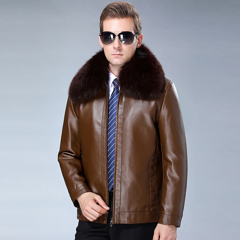 Title 1, Lapel top layer sheepskin jacket