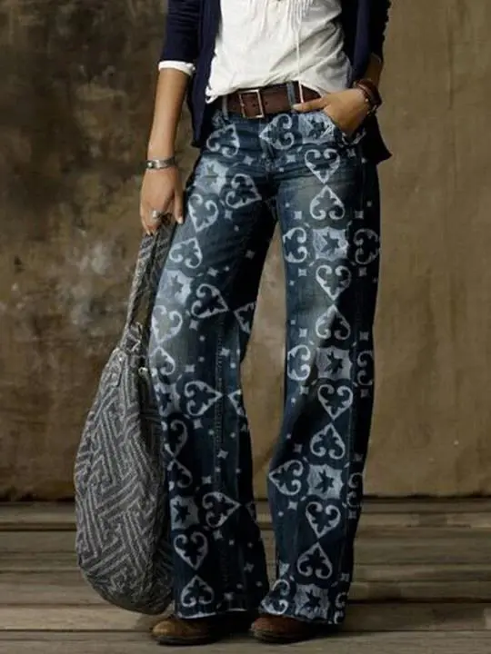 Plus Size Women's Casual Pants Thin Wide Leg Pants H03908 - Shop at LoveMi