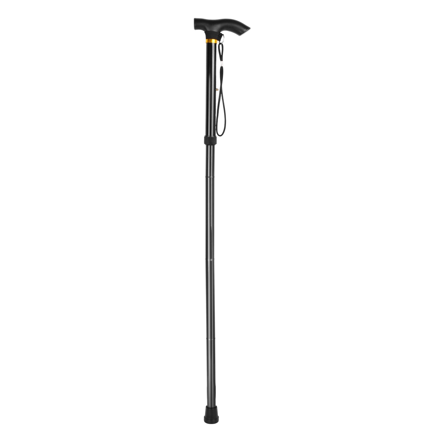 1Pc  Walking Cane Aluminum Alloy Walking Stick Adjustable Folding Travel Hiking Stick Antislip
