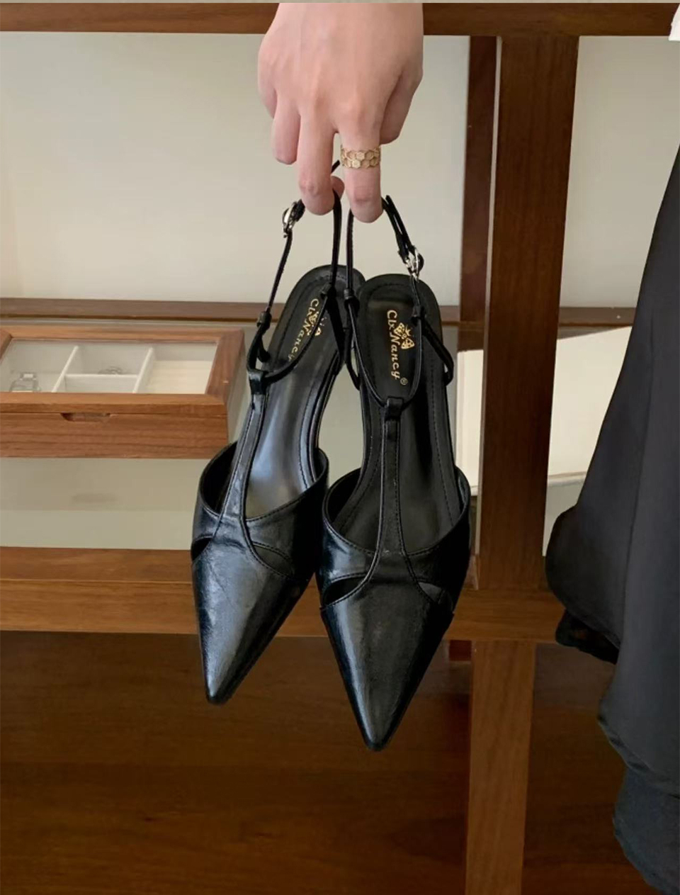 T-Strap Slingback Heels, picture 4 of 5