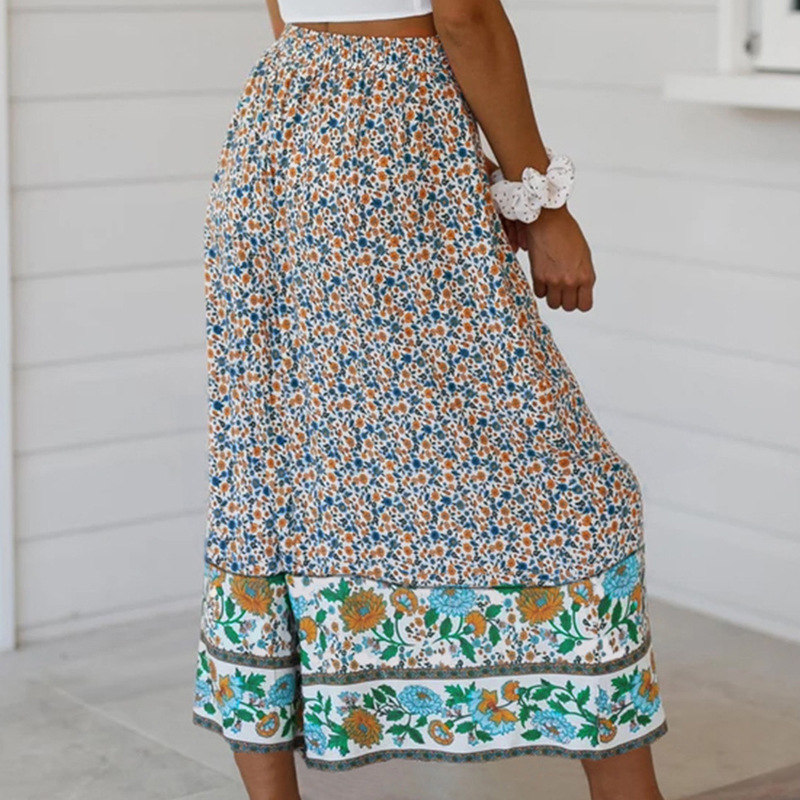 Title 4, Loose print straight-leg pants