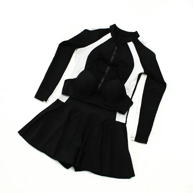 One piece Swimsuit Ladies Cover Meat Sexy Fashion Black - Shop at LoveMi