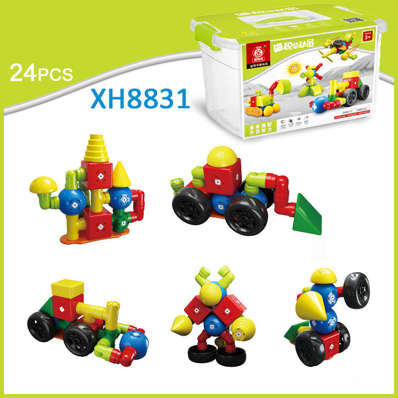 Title 3, Pure Magnetic Building Blocks Assembling Toys L...