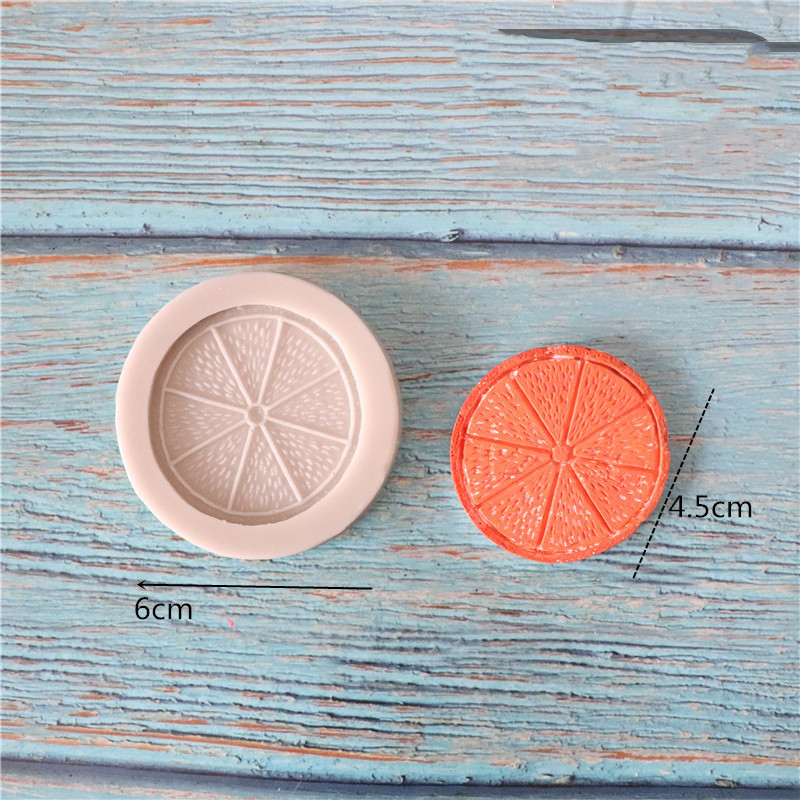 Orange lemon slice fondant cake silicone mold (random)