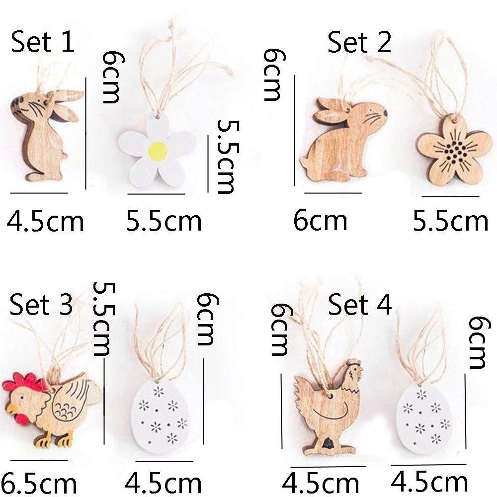 Easter Wooden Decorative Pendant Decorations — foto 4