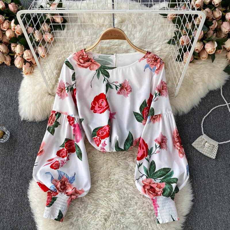 Title 3, Printed Retro Hong Kong Style Blouse