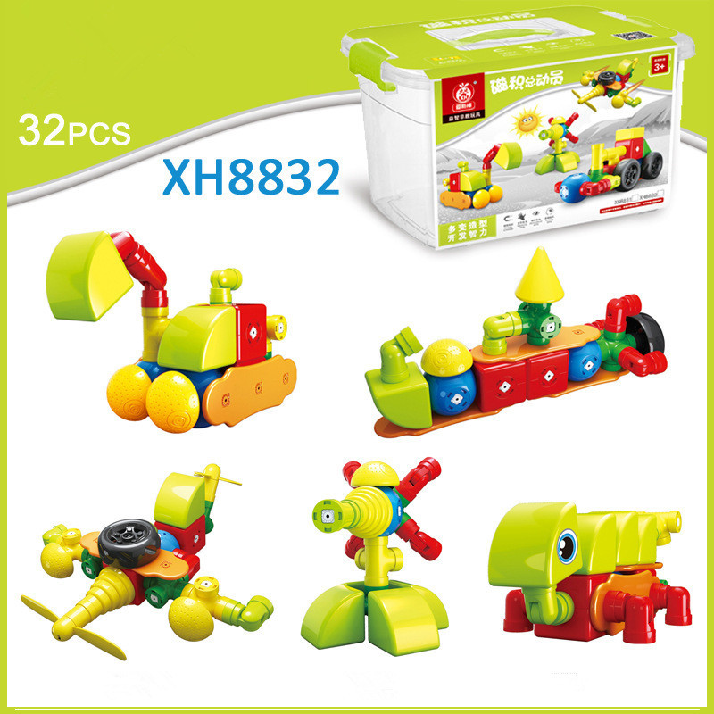 Title 2, Pure Magnetic Building Blocks Assembling Toys L...