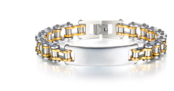 Titanium Steel Men's Motorcycle Chain Bracelet