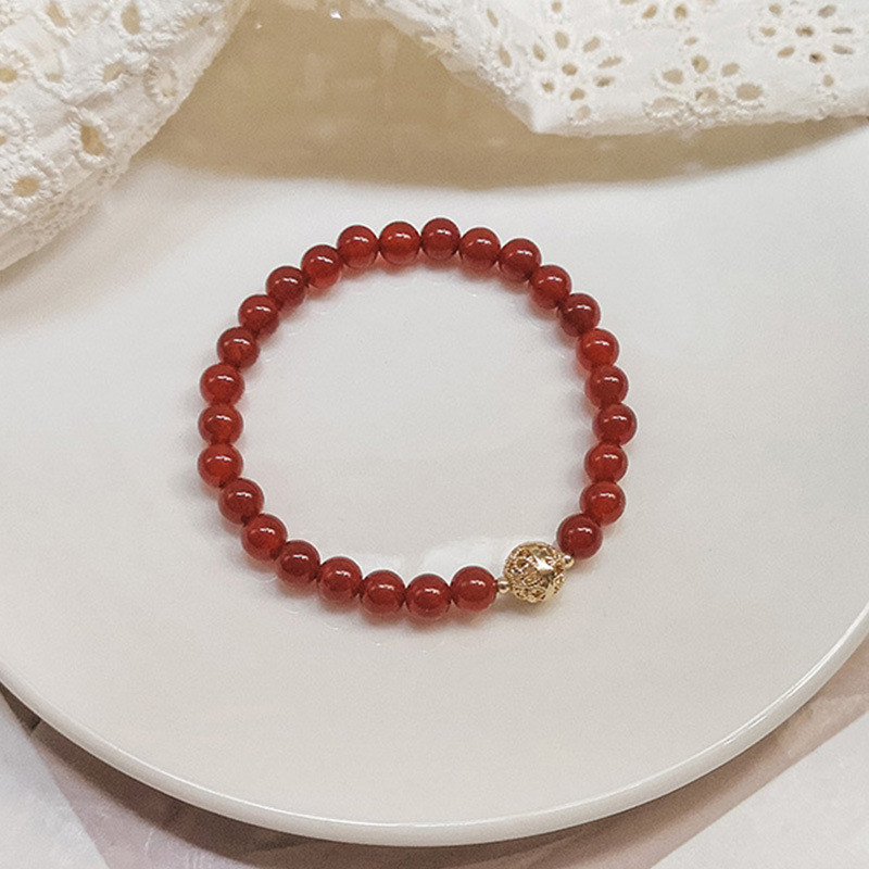 Title 3, Rotes Achat Doppel Kristall Armband für Damen. ...