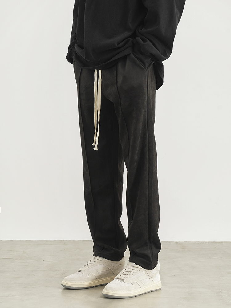 Title 2, Suède Frosted Straight Loose Sweatpants met tre...