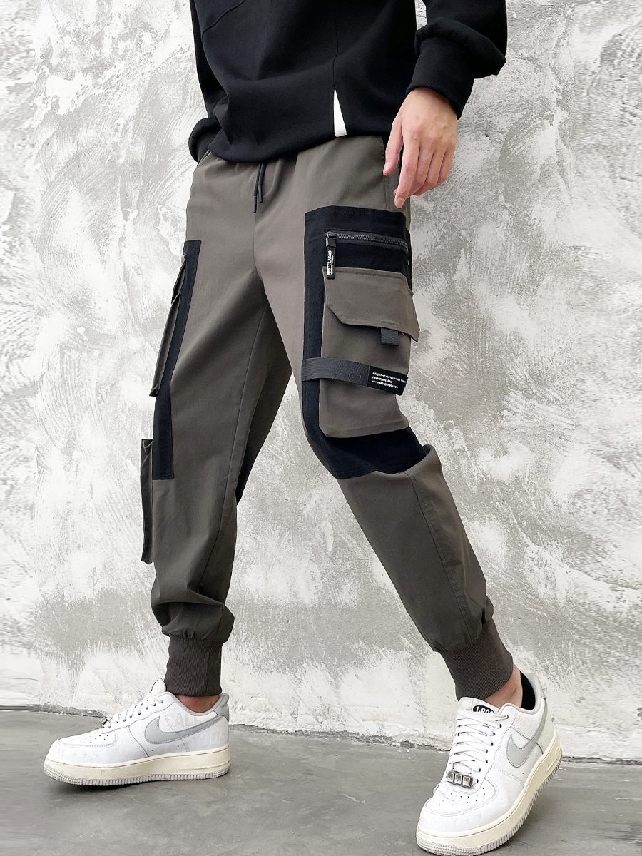 Title 3, Pantaloni casual da uomo con tasche multiple e ...