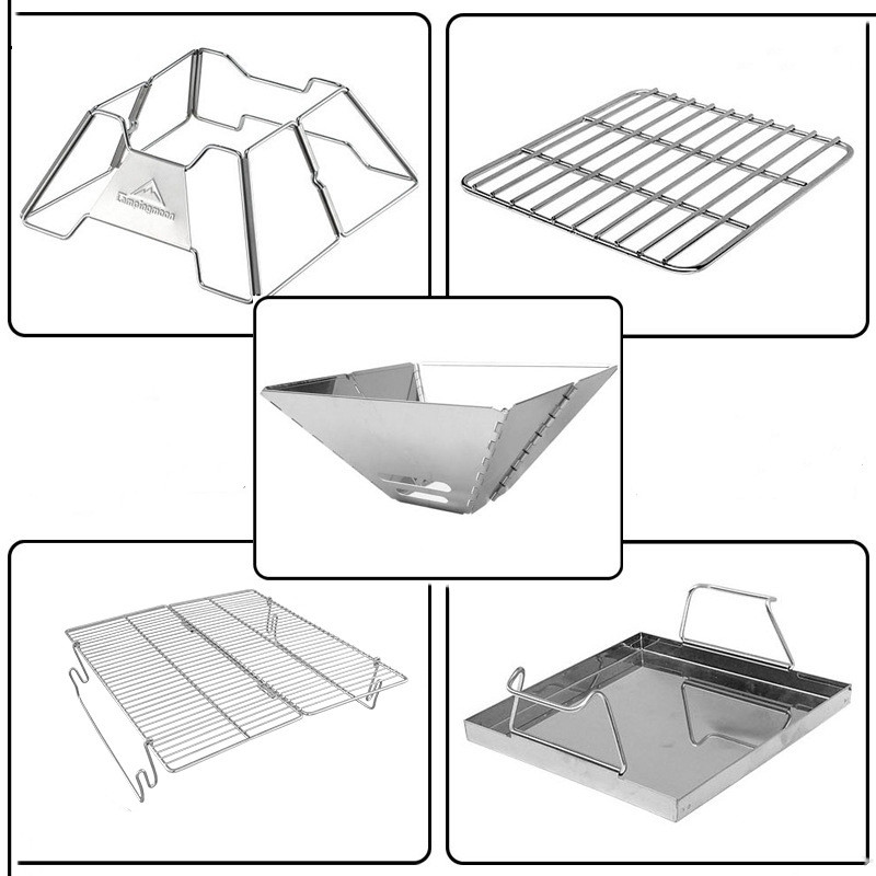 Title 3, Faltbarer Grill für 2-3 Personen mit Campinglam...